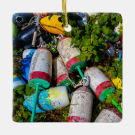 Maine Lobster Buoys Keramikornament