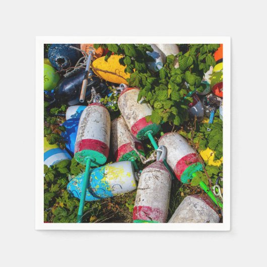 Maine Lobster Buoys Serviette (Vorderseite)