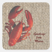 Maine Lobster Coastal Grüße Sticker (Vorderseite)