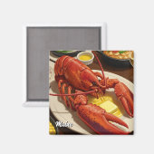 Maine Lobster Dinner Magnet (Vorderseite/Rückseite)