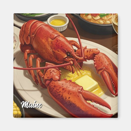 Maine Lobster Dinner Magnet (Vorne)