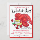 Maine Lobster Dinner Meeresfrüchte Picknick Einladung (Vorderseite)