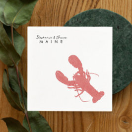Maine Lobster Hochzeit Cocktail Serviette