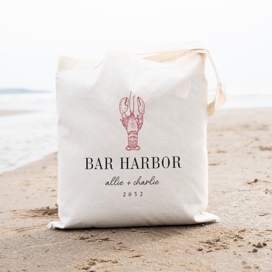Maine Lobster Hochzeit in Urlaubsort Willkommen Tragetasche