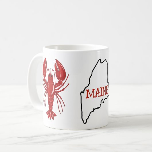MAINE LOBSTER KAFFEETASSE (Vorderseite Links)