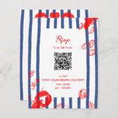 Maine Lobster Oysters Clams East Coast Wedding Einladung (Vorne/Hinten)