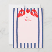 Maine Lobster Oysters Clams East Coast Wedding RSVP Karte (Rückseite)