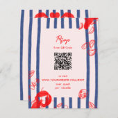 Maine Lobster Oysters Clams East Coast Wedding RSVP Karte (Vorne/Hinten)