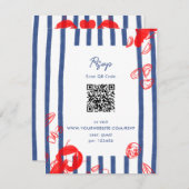 Maine Lobster Oysters Clams East Coast Wedding RSVP Karte (Vorne/Hinten)