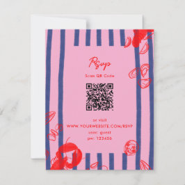 Maine Lobster Oysters Clams East Coast Wedding RSVP Karte