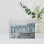 Maine Lobster Pier Post Card aus der Originalkunst Postkarte (Stehend Vorderseite)