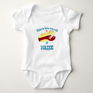 Maine Lobster Roll Baby Strampler