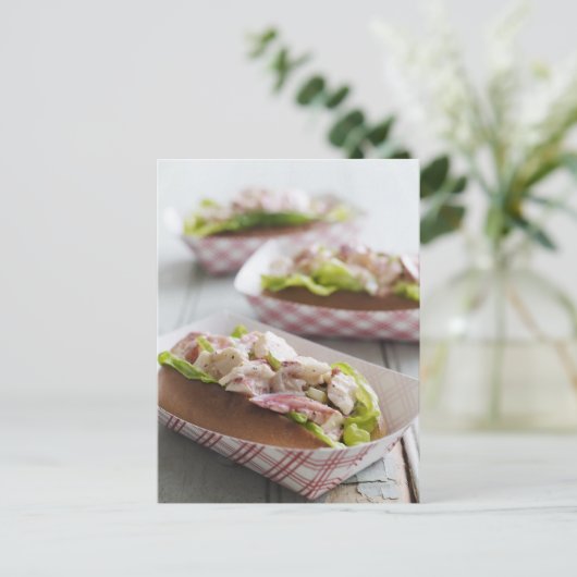Maine Lobster Roll Postkarte (Stehend Vorderseite)