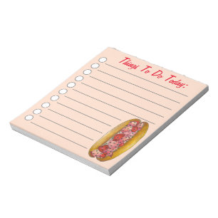 Maine Lobster Roll Sandwich Dinge zu tun heute Notizblock