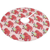 Maine Lobster Roll Seafood Restaurant Fishmarket Polyester Weihnachtsbaumdecke (Schrägansicht)