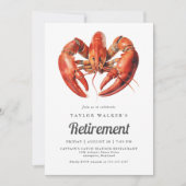 Maine Lobster Seafood Retirement Party Einladung (Vorderseite)