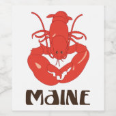 Maine Lobster Weinetikett (Einzelnes Label)