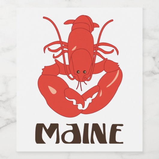 Maine Lobster Weinetikett (Einzelnes Label)
