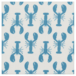 Maine Lobsters Küstenmuster in Blau und Weiß Stoff