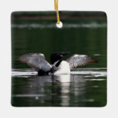 Maine Loon Keramikornament (Vorderseite)