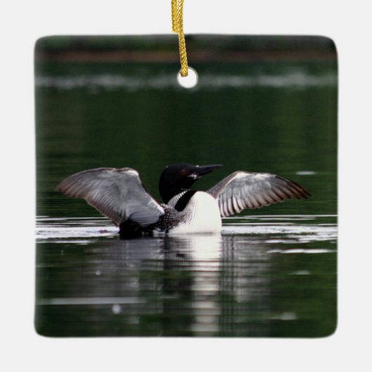 Maine Loon Keramikornament (Vorderseite)