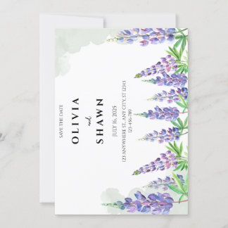 Maine lupin Hochzeit Speichern Sie das Datum der E Save The Date