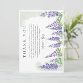 Maine Lupin Wedding Save the Date Dankeskarte (Stehend Vorderseite)