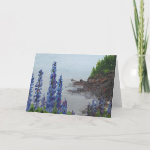 Maine Lupinen gefaltete Weihnachtskarte Feiertagskarte