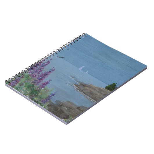 Maine Lupins Spiral Foto Notebook Notizblock (Linke Seite)