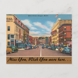 Maine, Main Street, Bangor Postkarte