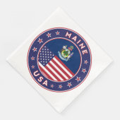 Maine, Maine-Telefongehäuse, Maine-Aufkleber, Tasc Serviette (Ecke)