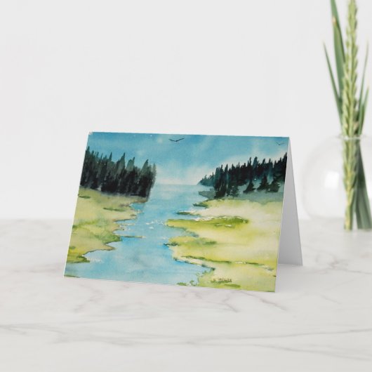 Maine-Malerei auf Anmerkungs-Karte Karte (Vorderseite)