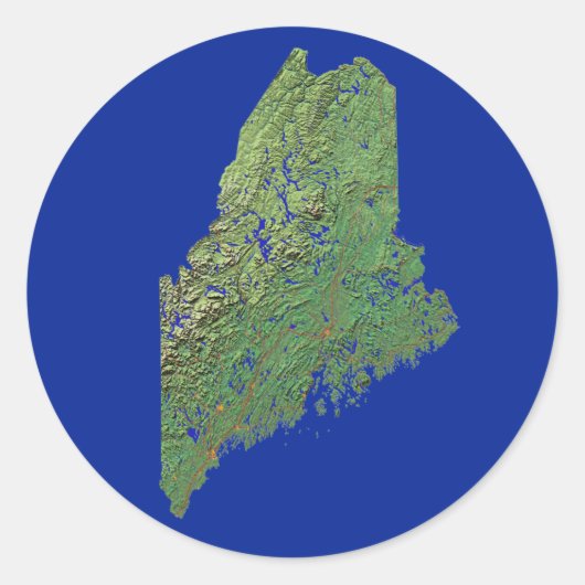 Maine Map Sticker (Vorderseite)