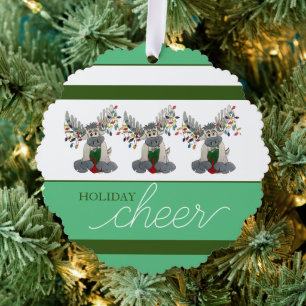 Maine ME Elche Antlers Weihnachtsbeleuchtung Urlau Ornament Karte