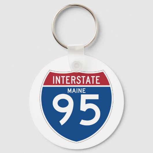 Maine ME I-95 Interstate Highway Shield - Schlüsselanhänger (Vorderseite)