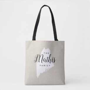 Maine Monogram Staat Tote Bag Tasche