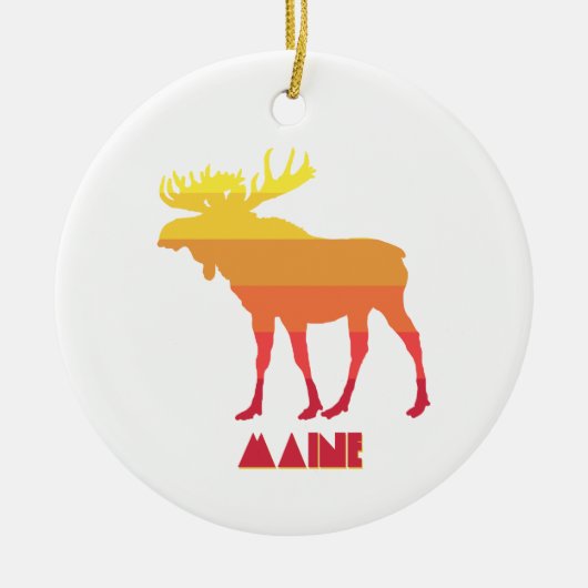 Maine Moose Keramik Ornament (Vorne)
