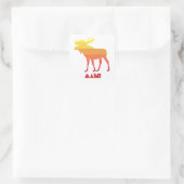 Maine Moose Quadratischer Aufkleber (Tasche)