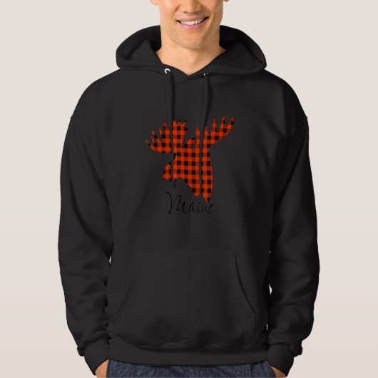 Maine Moose Staat Hoodie (Vorderseite)