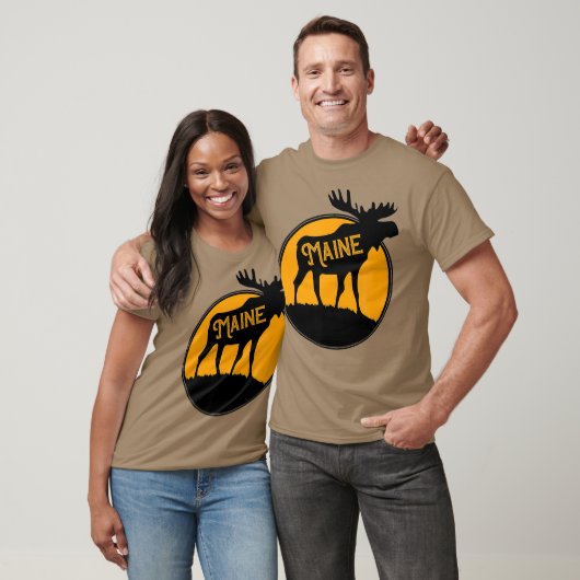 Maine Moose Staat T-Shirt (Unisex)