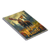 Maine Moose Vintag Notizblock (Rechte Seite)