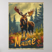Maine Moose Vintag Poster (Vorne)