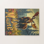 Maine Moose Vintag Puzzle (Horizontal)
