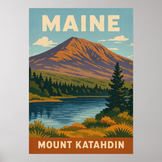 Maine Mount Katahdin V01 Poster (Vorne)