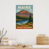 Maine Mount Katahdin V01 Poster (Küche)