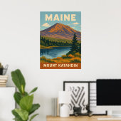 Maine Mount Katahdin V01 Poster (Heimbüro)