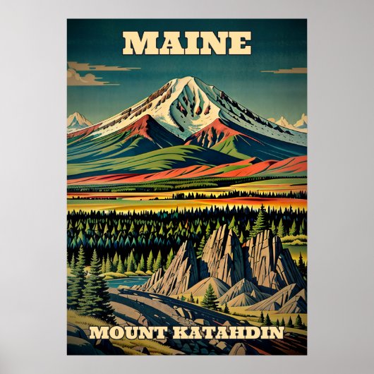 Maine Mount Katahdin V02 Poster (Vorne)