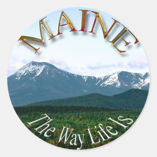 Maine Mt. Katahdin Umschlag Aufkleber Stickers (Vorderseite)