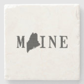 Maine Name Staat Shaped Letter Mainer Word Art Steinuntersetzer (Vorderseite)