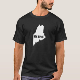 Maine Native Zuhause Staat Us Map Down Easters T-Shirt